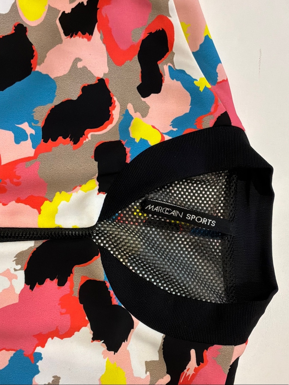 Marc Cain Multi-Color Abstract Print Bomber Jacket - Picture 7 of 7